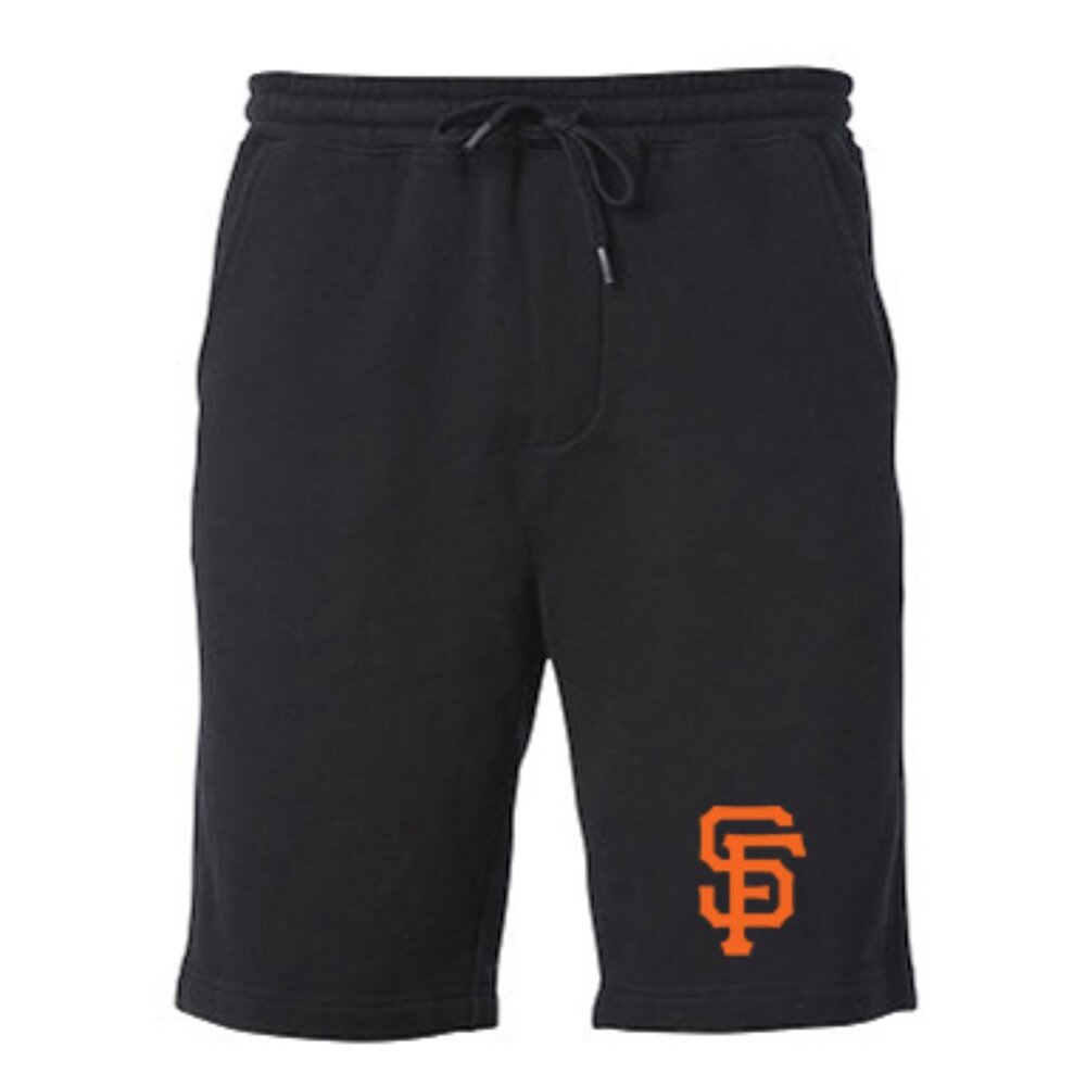 NEW San Francisco Giants Color Pop Fleece Sweat Shorts Pants BLACK